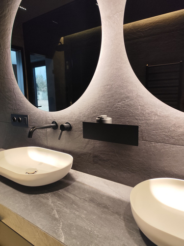 Półka Łazienkowa pod prysznic, do łazienki DECOLLO 20CM - Czarny