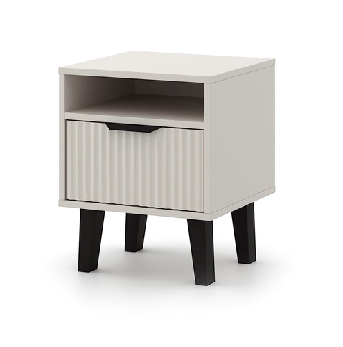 Szafka nocna z lamelami PIAZZA 1S - Kaszmir