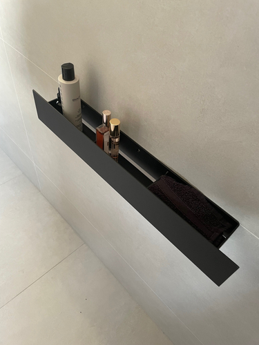 Półka Łazienkowa pod prysznic, do łazienki DECOLLO 60CM - Czarny