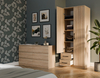 Szafa garderoba z lustrem KLAMBI 80CM - Dąb Sonoma