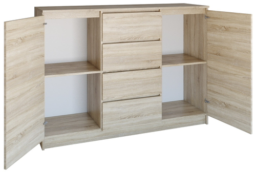 Komoda VITEK D2S4 120CM - Dąb Sonoma