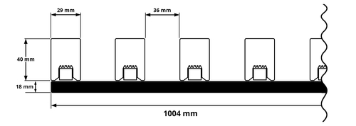 Lamele na płycie WALLDAY - 16 sztuk (moduł podstawowy) 100,4 cm