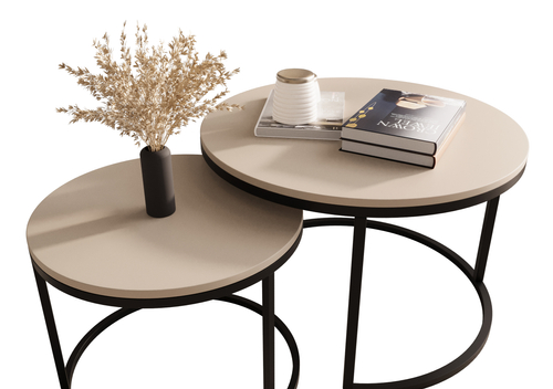 Zestaw dwóch okrągłych stolików MJU MIDI - Kaszmir