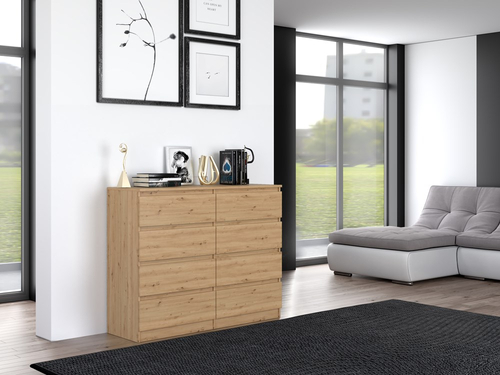 Komoda MALWIN S8 120CM - Dąb Artisan