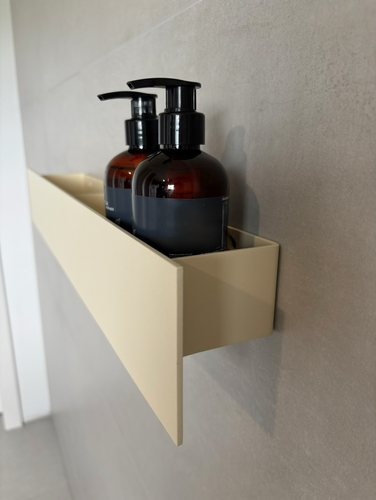 Półka Łazienkowa pod prysznic, do łazienki DECOLLO 60CM - Kolor Kość słoniowa