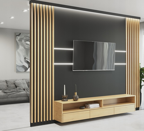 Lamele na płycie WALLDAY LIGHT - karnisz z oświetleniem LED - 100,4 cm