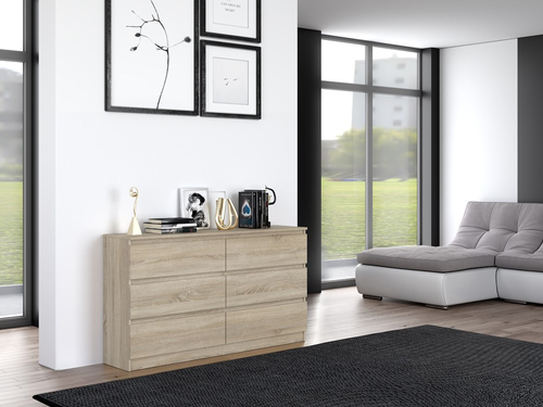 Komoda MALWIN S6 140CM - Dąb Sonoma