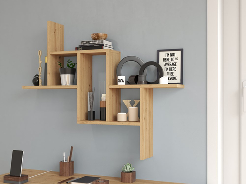 Regał wiszący ścienny BILBO - Dąb Artisan