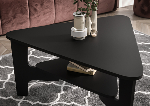 Stolik kawowy trójkątny narożny TIPPO XS - Czarny