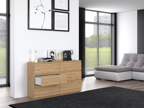 Komoda MALWIN S6 140CM - Dąb Artisan