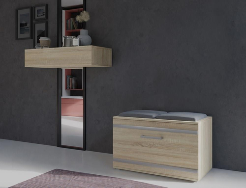 Szafka na obuwie z siedziskiem PALO - Dąb Sonoma