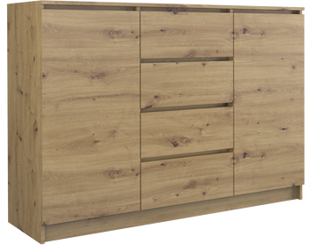 Komoda VITEK D2S4 120CM - Dąb Artisan