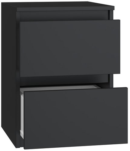 Szafka nocna MALWIN S2 - Czerń Mat
