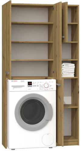 Zestaw łazienkowy CERSA 2D Szafka + Słupek - Dąb Artisan