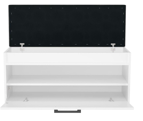 Szafka na obuwie z siedziskiem LARMA - Biel Mat