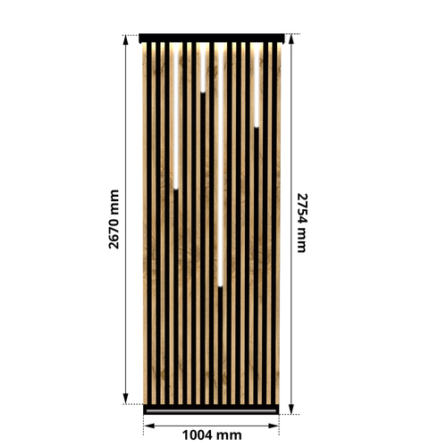 Lamele na płycie WALLDAY LIGHT - pełen zestaw - 100,4 cm