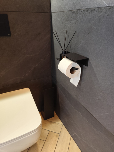 Uchwyt na papier toaletowy NESSO P - Czarny