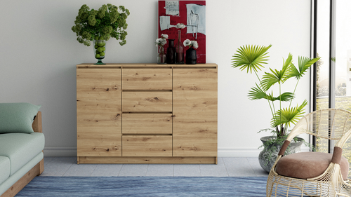 Komoda VITEK D2S4 120CM - Dąb Artisan