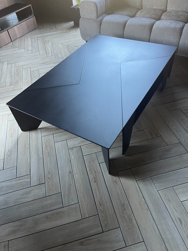 Stolik kawowy metalowy rozkładany ZAFFERANO - Czarny