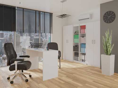 Regał biurowy szafa MILA - Biel Mat