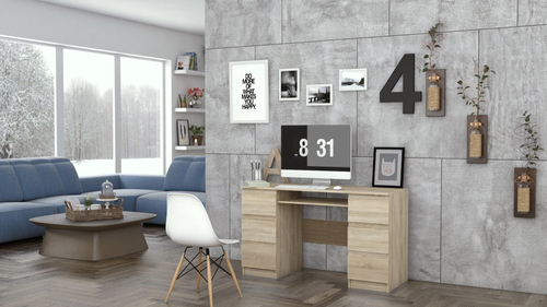 Biurko komputerowe ABBA - Dąb Sonoma