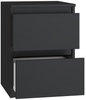 Szafka nocna MALWIN S2 - Czerń Mat