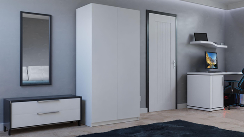 Szafa garderoba VERA DS-90 - Biel Mat