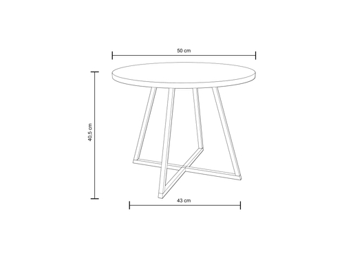 Stolik kawowy okrągły VERSO 50cm - Dąb Artisan