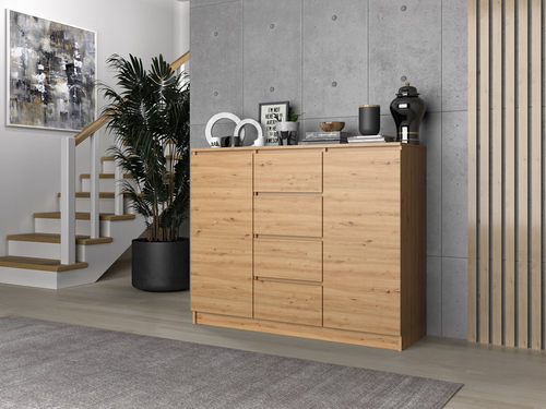 Komoda VITEK D2S4 120CM - Dąb Artisan