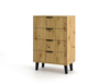 Komoda z lamelami i szufladami Piazza 4S 70cm - Dąb Artisan
