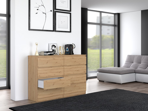 Komoda MALWIN S8 140CM - Dąb Artisan