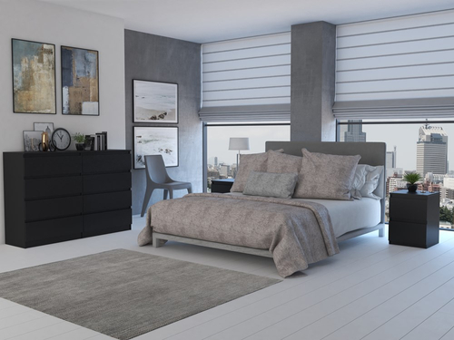 Komoda MALWIN S8 140CM - Czerń