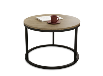 Stolik kawowy okrągły MJU ONE - Dąb Cremona