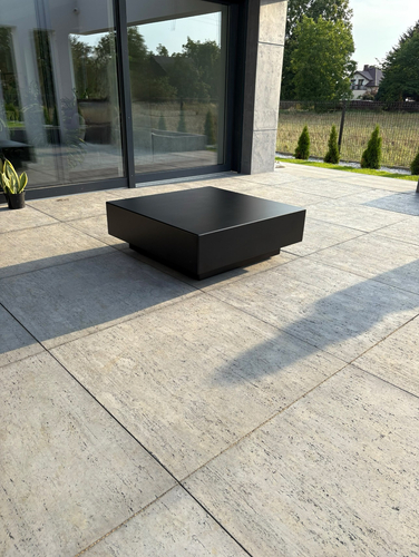 Stolik kawowy ogrodowy kwadratowy MOKKA - Czarny