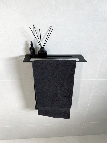 Wieszak Uchwyt na ręcznik wiszący MODERNO - Czarny