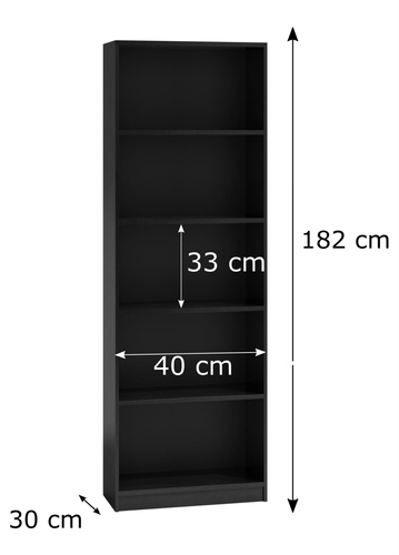 Regał LEMARI L40 - Czerń Mat