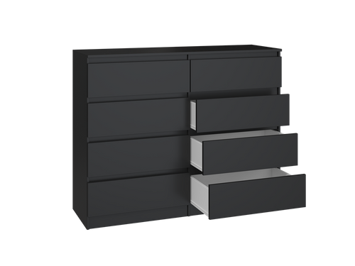 Komoda MALWIN S8 120CM - Czerń Mat