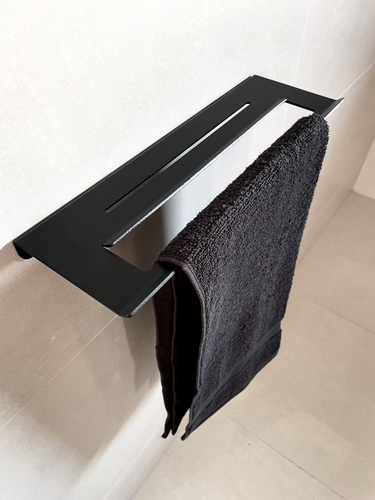 Wieszak Uchwyt na ręcznik wiszący MODERNO - Czarny