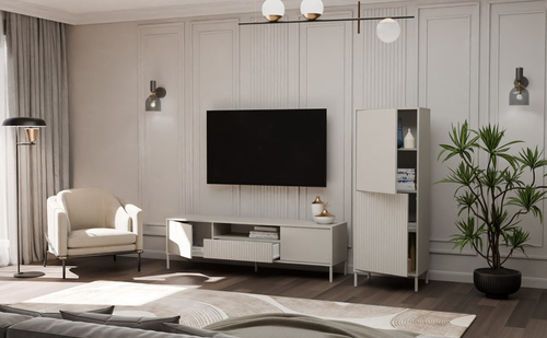 Witryna z lamelami 53cm MISEL 1L1G - Dąb Artisan/Czarny