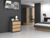 Komoda szafka MALWIN S3 - Antracyt / Dąb Artisan