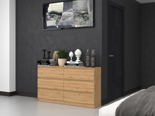 Komoda MALWIN S6 140CM - Dąb Artisan