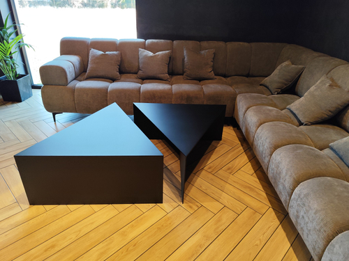 Stolik kawowy metalowy TRIANGOLO - Czarny