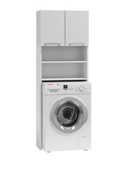 Szafka łazienkowa nad pralkę HOLO - Biel Mat