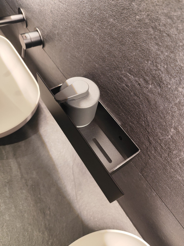 Półka Łazienkowa pod prysznic, do łazienki DECOLLO 20CM - Czarny