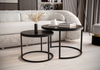 Zestaw dwóch okrągłych stolików MJU MIDI - Czarny Mat