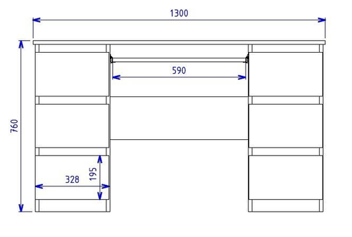 Biurko komputerowe ABBA - Dąb Sonoma