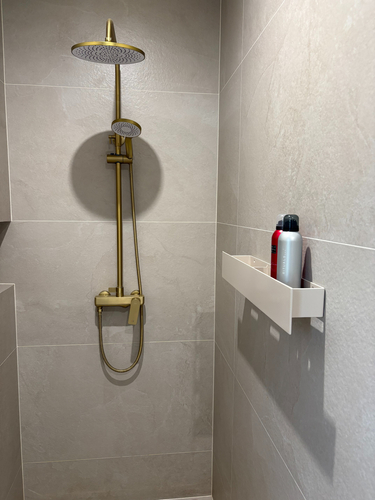 Półka Łazienkowa pod prysznic, do łazienki DECOLLO 60CM - Kaszmir Połysk