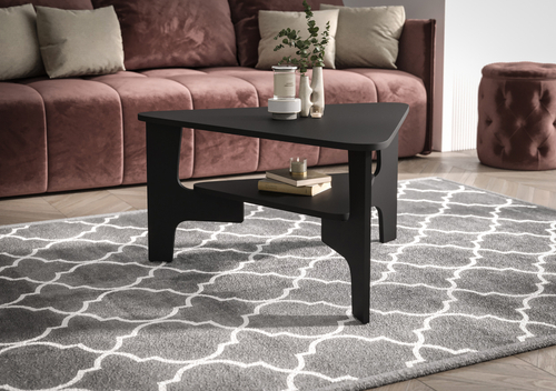 Stolik kawowy trójkątny narożny TIPPO XS - Czarny