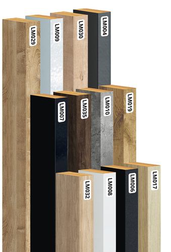 Stolik kawowy okrągły SUNDAY - Czarny blat / Lamele Czarny