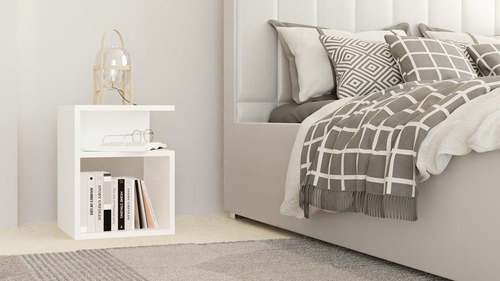 Szafka nocna stolik MINO - Biel Mat